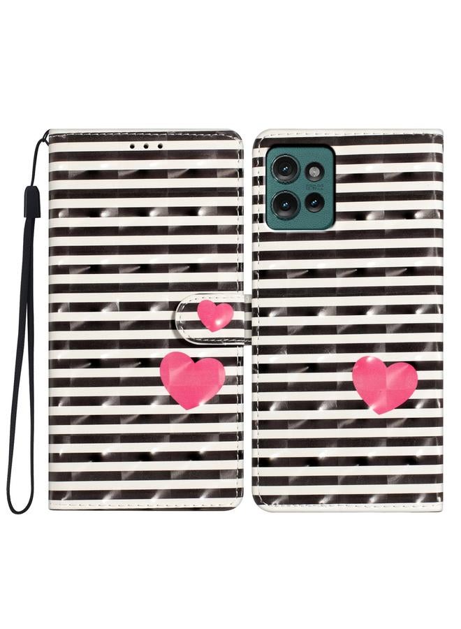 اس-توب جراب جلدي لهاتف موتورولا إيدج 50 بنمط ثلاثي الأبعاد - Image 1