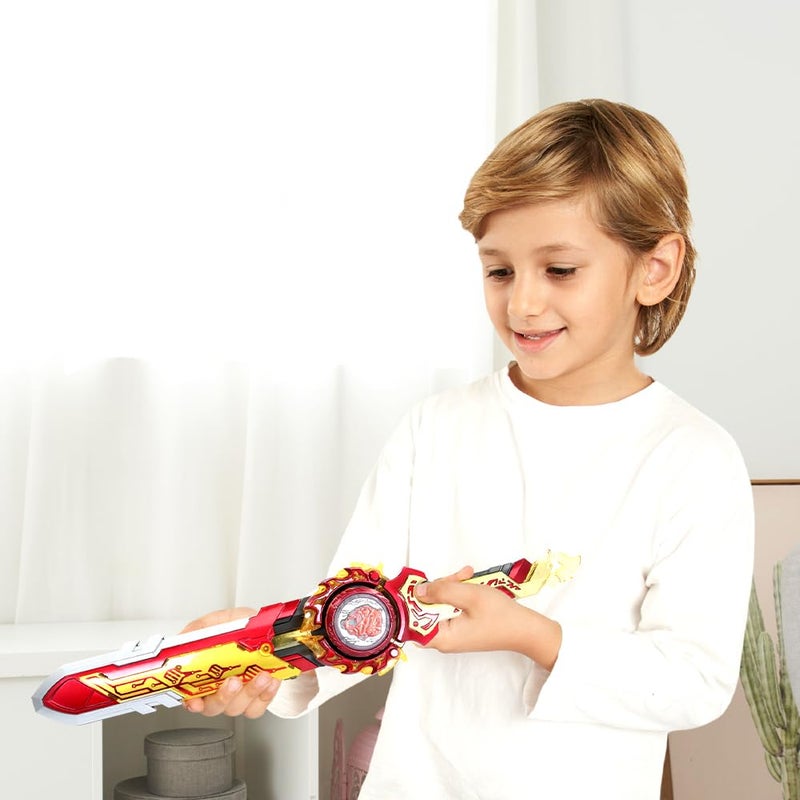 INFINITY NADO Battle Tops with Sword Launcher Split Series, Metal Glowing Battling Tops, Attack Type Spinning Top Game Toy for Boys Girls 5+, Flaming Pack Blazing War Bear - Image 5