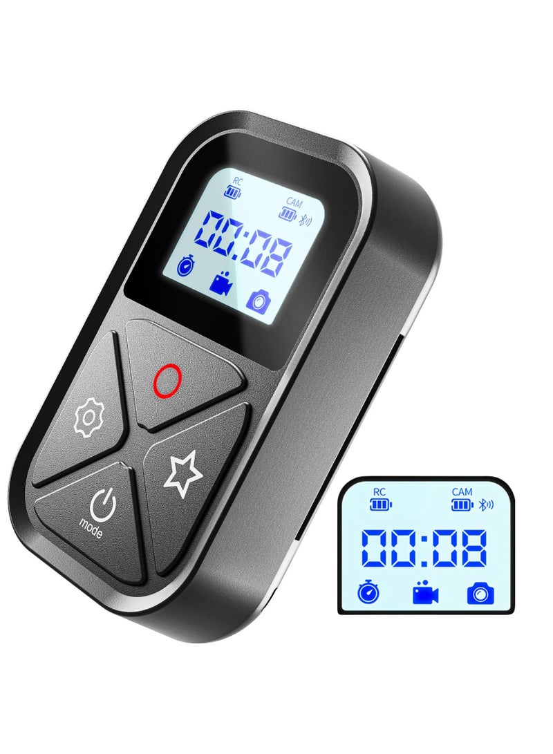 SYOSI Smart Wireless Remote Control for Go Pro, Rainproof Camera Controller for Go Pro Hero 12/11/10/9/8/Max LED Display Magnet Charger Port Wrist Strap for Go Pro Camera Accessories Black - Image 2
