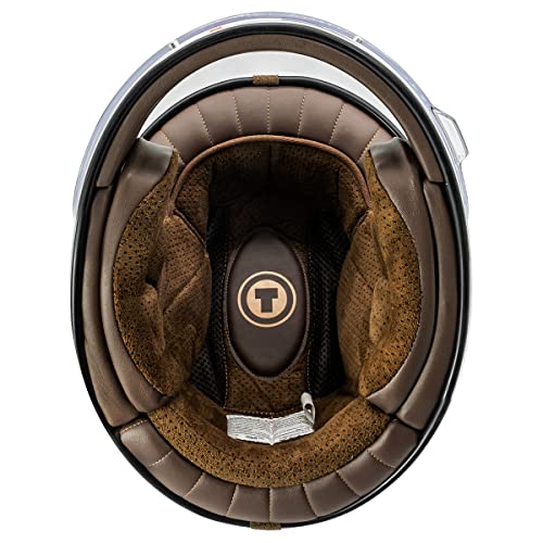 TORC T1 Unisex-Adult Retro Full-face-Helmet-Style Motorcycle (Copper Pin Gloss Black, Large) - Image 5