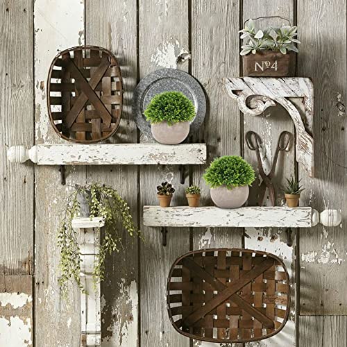 Dekorly Artificial Plants Small Mini Artificial Plants Artificial Grass Fake Plants Artificial Plant Ideal for Living Room Balcony Bedroom Bathroom Decoration Vintage Plastic Pot Set of 2 (T-2) - Image 3
