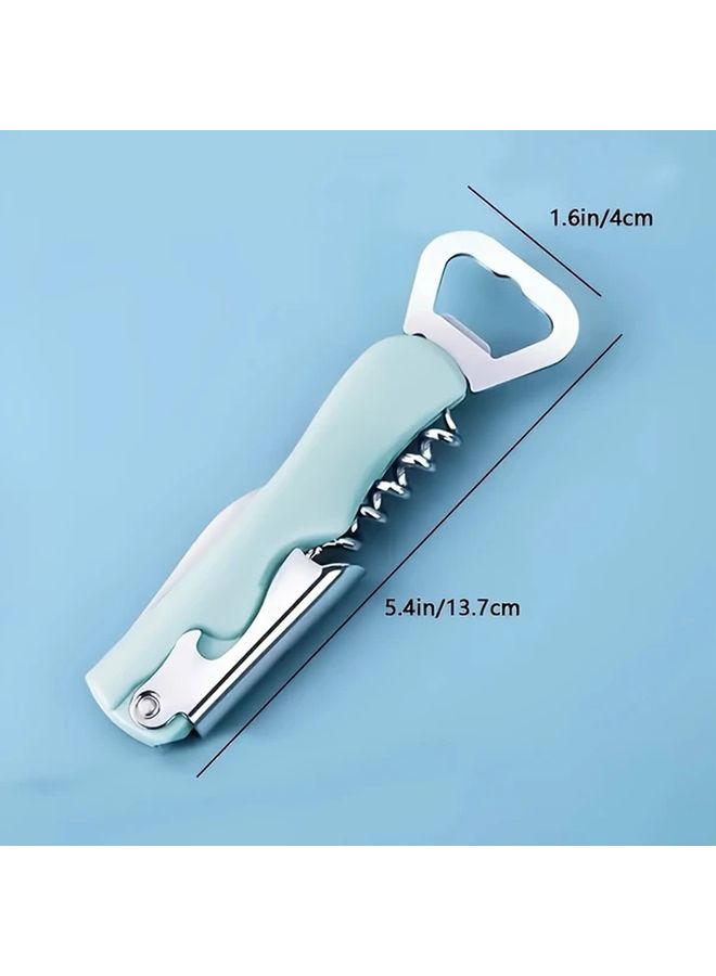 Black Stainless Steel Bottle Opener Corkscrew for Wine Beer Professional Home Use - Image 3