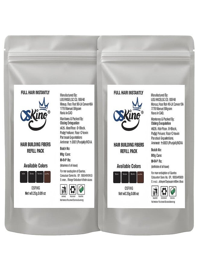 Osking Hair building fiber is absolutely natural & unnoticeable Refill Bag 25 gram Black Pack of 2 25+25= 50g - Image 2