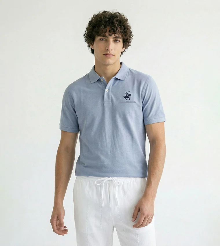 بيفرلي هيلز بولو كلوب BHPC MENS GREY SHORT SLEEVE POLO