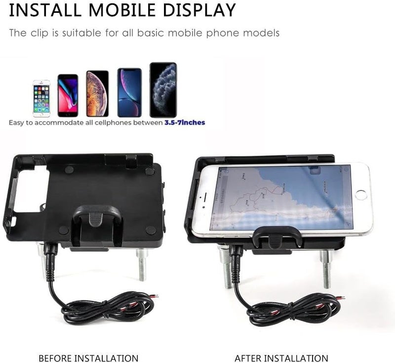 QASULER Motorcycle Phone Holder for Tenere 700 - Image 2