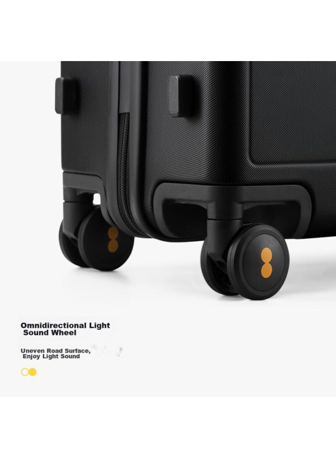 Level8 Luggage Men And Women Password Student Boarding Box 20-inch Traveler Series Classic Pc Universal Wheel Pull Rod Box Black - Image 3