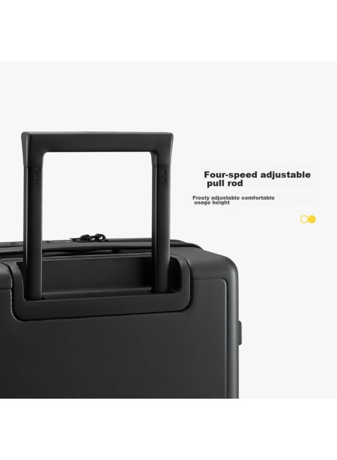 Level8 Luggage Men And Women Password Student Boarding Box 20-inch Traveler Series Classic Pc Universal Wheel Pull Rod Box Black - Image 5