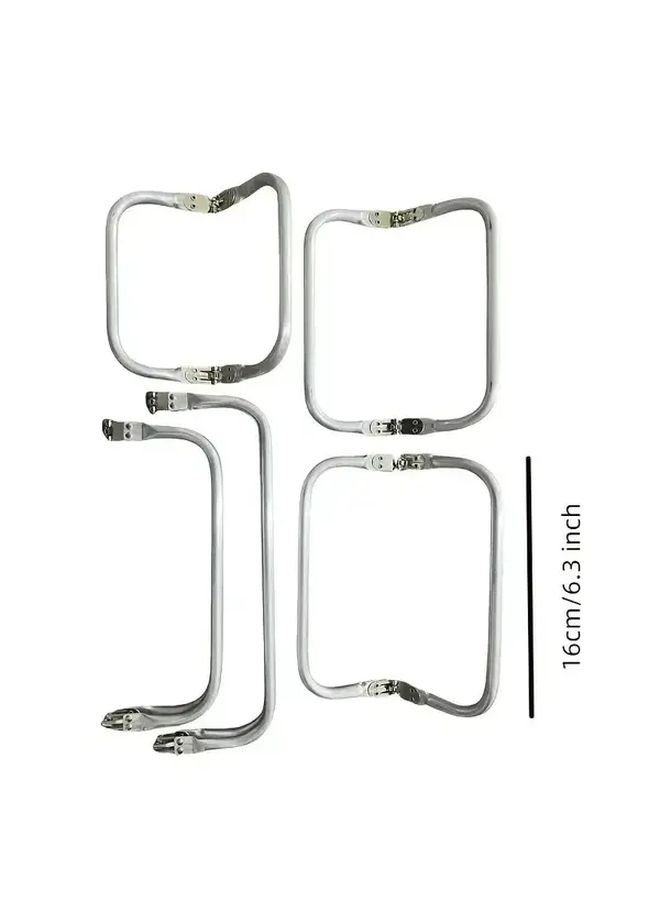 4Pcs DIY Aluminum Wallet Frames Silver U Shaped Purse Clasps Sturdy Metal Bag Clasps Handbag Hardware Craft Supplies - Image 3