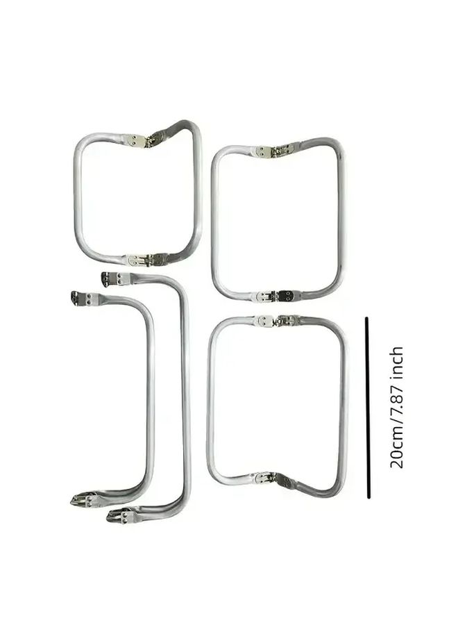 4Pcs DIY Aluminum Wallet Frames Silver U Shaped Purse Clasps Sturdy Metal Bag Clasps Handbag Hardware Craft Supplies - Image 5