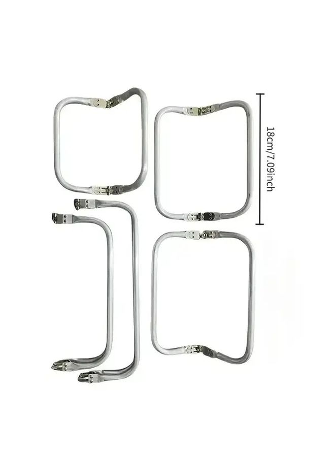 4Pcs DIY Aluminum Wallet Frames Silver U Shaped Purse Clasps Sturdy Metal Bag Clasps Handbag Hardware Craft Supplies - Image 4
