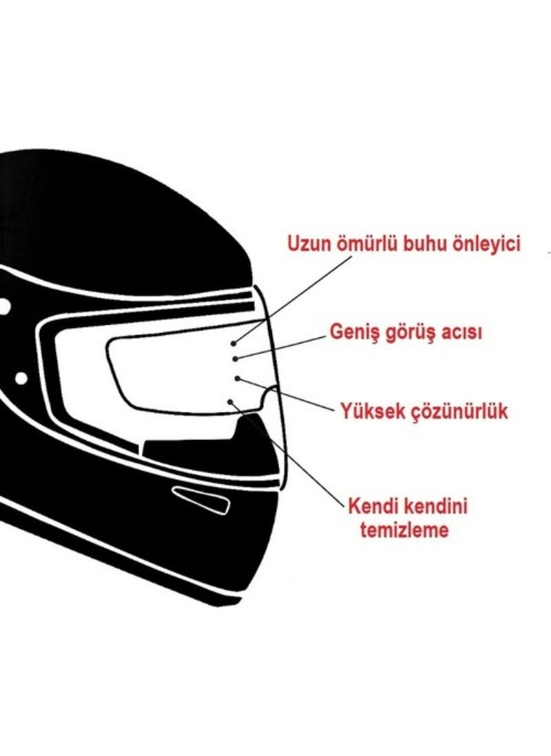 Ebakbak Raleri Pinlock Universal Helmet Anti-Fog Small Size (Fog Glass)  - Image 4