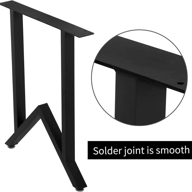 Ventuos KGroup Black Table Legs Mild Steel Table Legs for Computer Desk Table Dining Table Legs W Shape Leg 2602 - Image 3