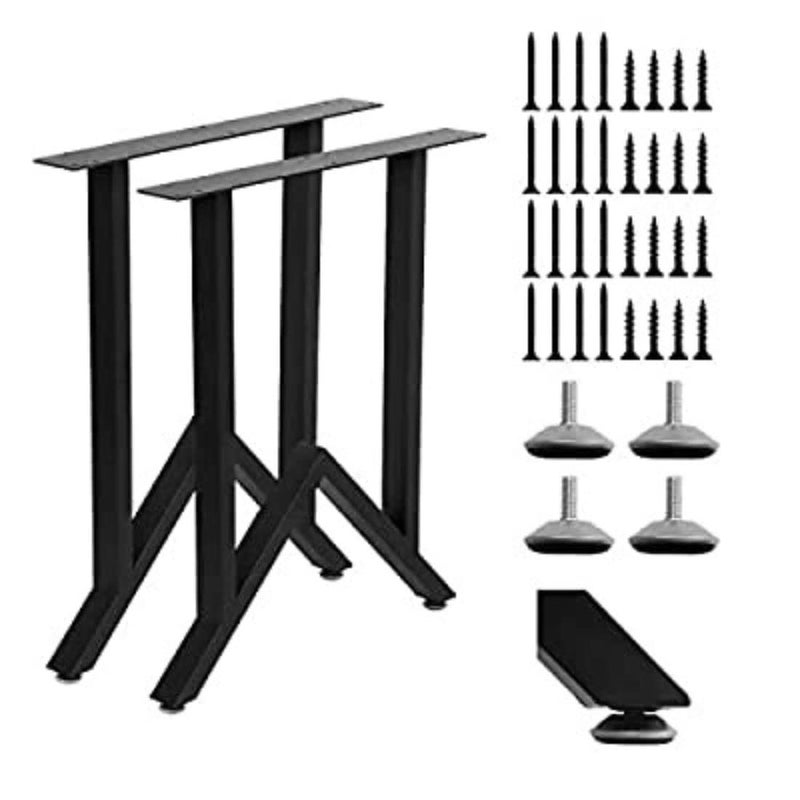 Ventuos KGroup Black Table Legs Mild Steel Table Legs for Computer Desk Table Dining Table Legs W Shape Leg 2602 - Image 1