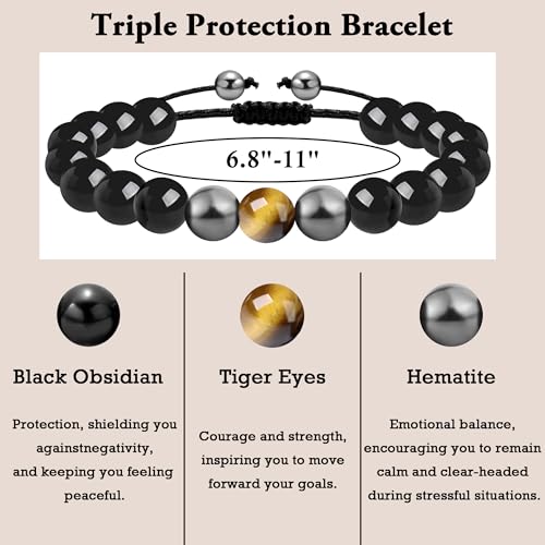 Sereney Happy 21st Birthday Gifts for Him as 21st Birthday Decorations for Him, Adjustable Triple Protection Bracelet as 21 Year Old Birthday Gifts for Boys,21 st Bday Jewelry Gift for 21 Year Old Male - Image 5