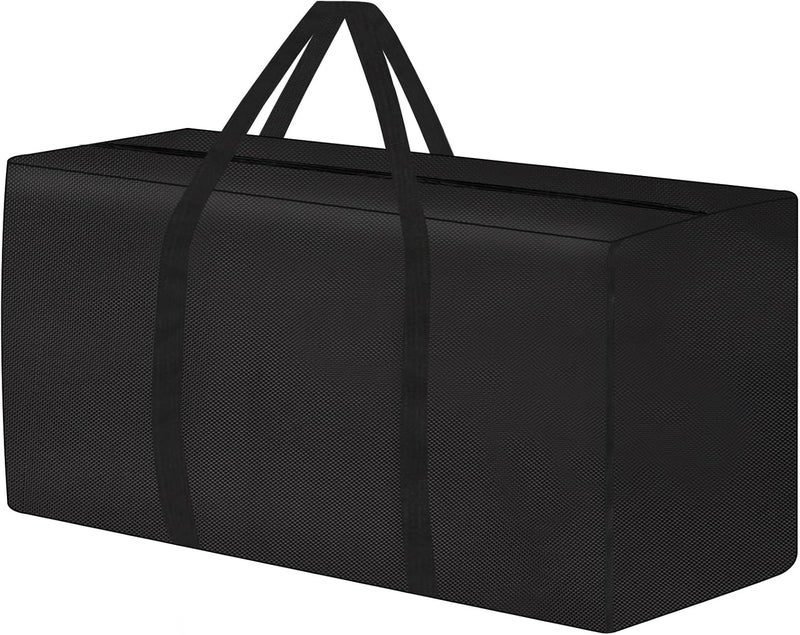 Klmnop Outdoor Cushion Storage Bag, 68 Inch Extra Large Waterproof Patio Cushion Storage Bag with Zipper and Handles for Patio Garden Furniture Cushions(Black) - Image 1