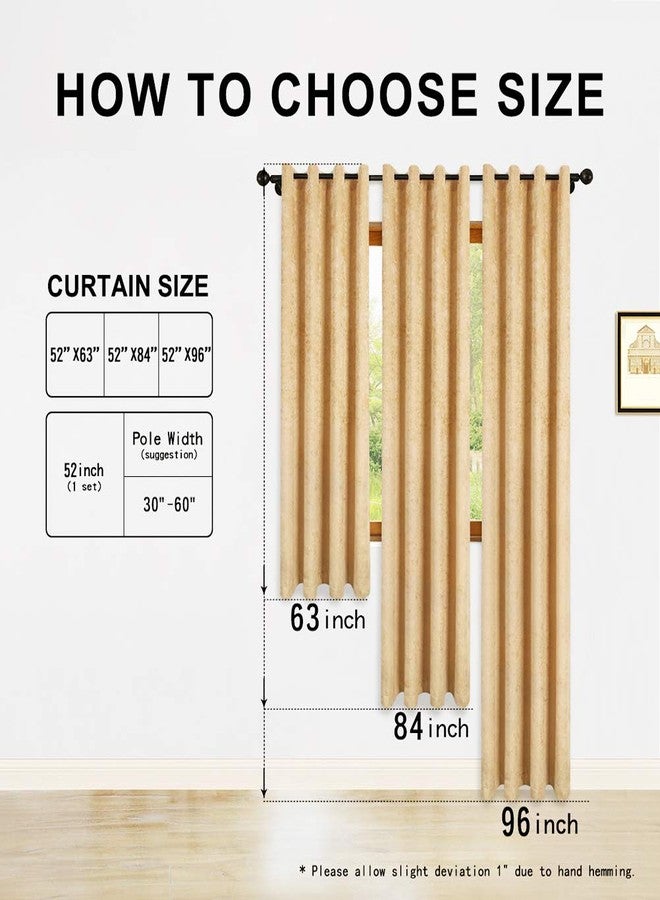 ELKCA Double-Sided Chenille Window Curtains for Living Room Luxury Gold Room Curtains for Window, Grommet Top (52" W x 84" L, 2 Panels) - Image 4