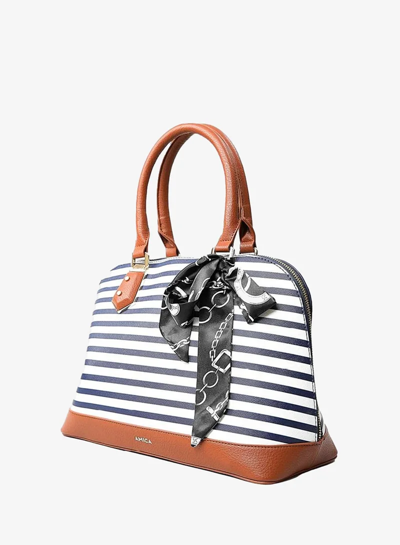 AMICA AMICA Balia Women’s Dome Shaped Satchel Handbag with Detachable Shoulder Strap