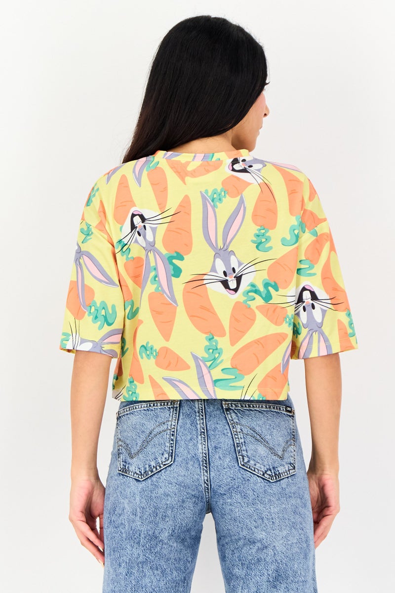 ONLY Looney Tunes x Only Women Crew Neck 3/4 Sleeve Looney Tunes Print T-Shirt, Multicolor - Image 3