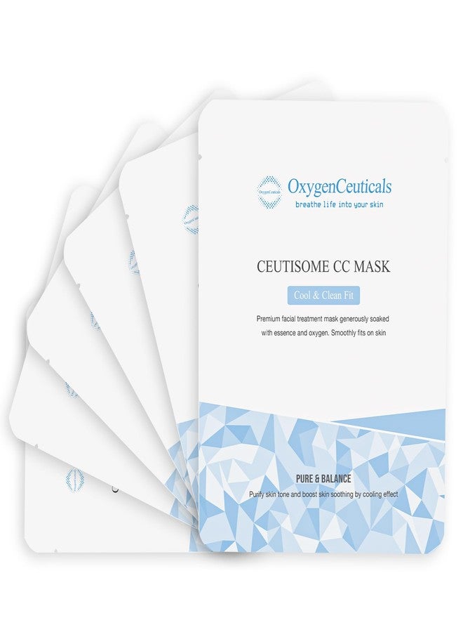 OxygenCeuticals Ceutisome CC Mask – Cooling & Hydrating Sheet Mask with Xylitol, Witch Hazel & Fermented Botanical Extracts, Soothes Heated Skin, Controls Sebum, Non-Irritating Formula(6 Sheets/1 Box) - Image 1