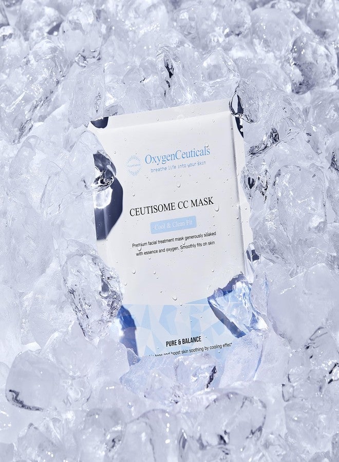 OxygenCeuticals Ceutisome CC Mask – Cooling & Hydrating Sheet Mask with Xylitol, Witch Hazel & Fermented Botanical Extracts, Soothes Heated Skin, Controls Sebum, Non-Irritating Formula(6 Sheets/1 Box) - Image 3