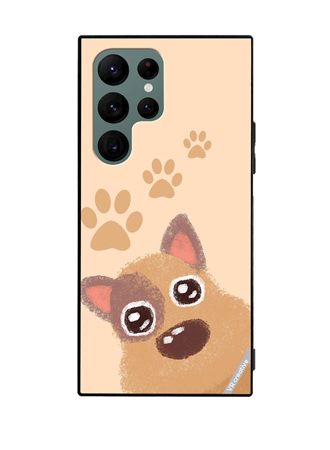 VR CREATIVE Protective Case Cover For Samsung Galaxy S22 Ultra 5G Cute Doggie Design Multicolour - Image 1