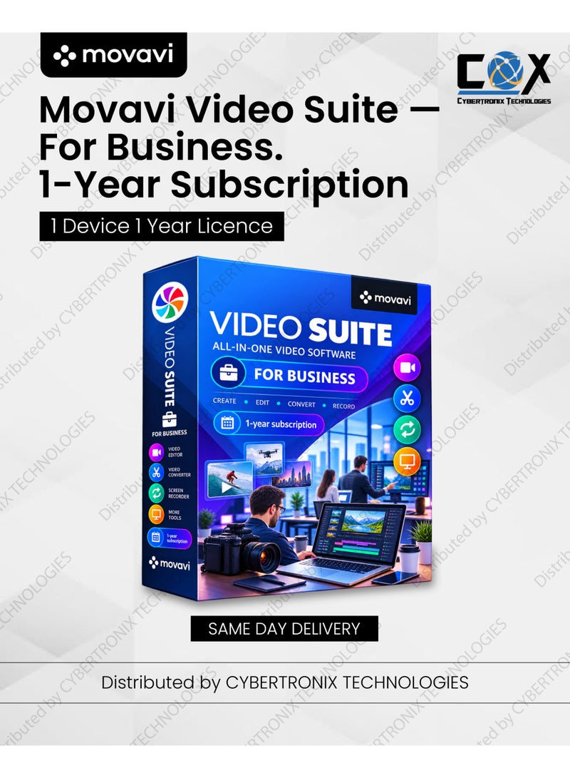 Movavi Video Suite For Business | 1 Device for 1 Year | Digital License | Same Day Delivery