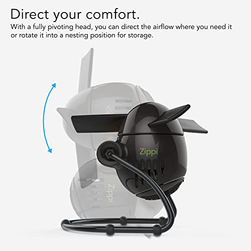 Vornado Zippi Small Personal Fan, Foldable Cooling for Desk, 2 Speed Settings, Soft Nylon Blades, Directable Airflow, Compact Design, Perfect Fan for Office and Bedroom, Multiple Color Options, Black - Image 4
