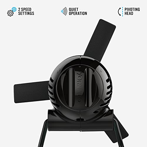 Vornado Zippi Small Personal Fan, Foldable Cooling for Desk, 2 Speed Settings, Soft Nylon Blades, Directable Airflow, Compact Design, Perfect Fan for Office and Bedroom, Multiple Color Options, Black - Image 2