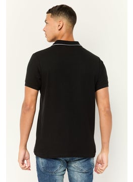 Nordland Men Regular Fit Embroidered Logo Short Sleeve Lifestyle Polo Shirt, Black  - Image 4