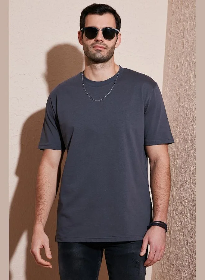 Buratti  Buratti Cotton Relaxed Fit Zero Collar T Shirt Men's T SHIRT 5905446 for Men | Best Price UAE