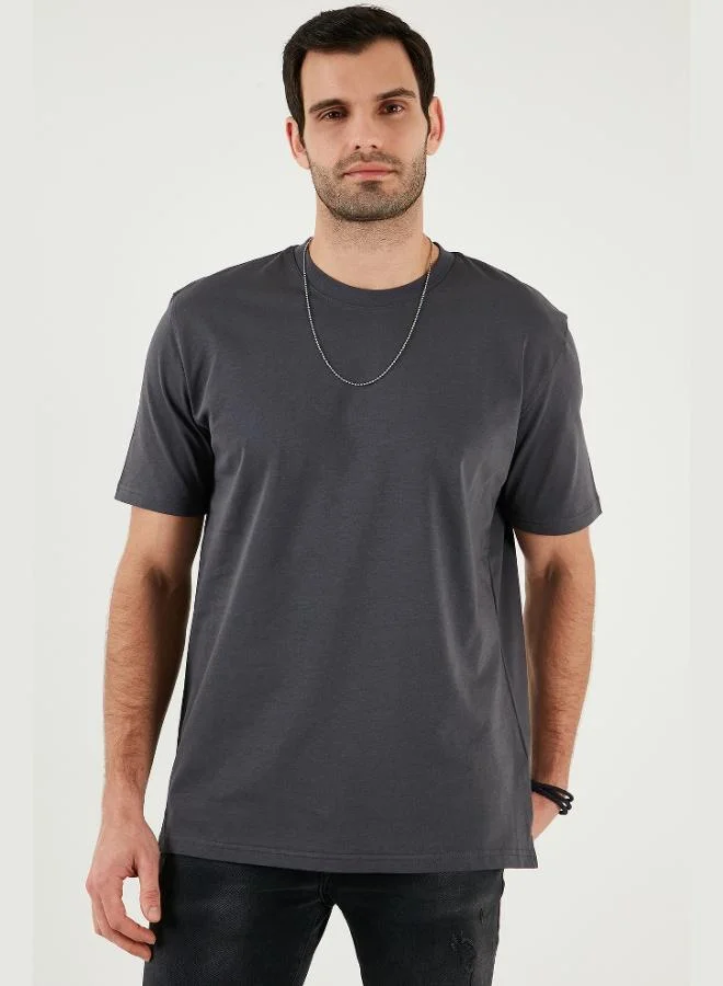 Buratti  Buratti Cotton Relaxed Fit Zero Collar T Shirt Men's T SHIRT 5905446 for Men | Best Price UAE