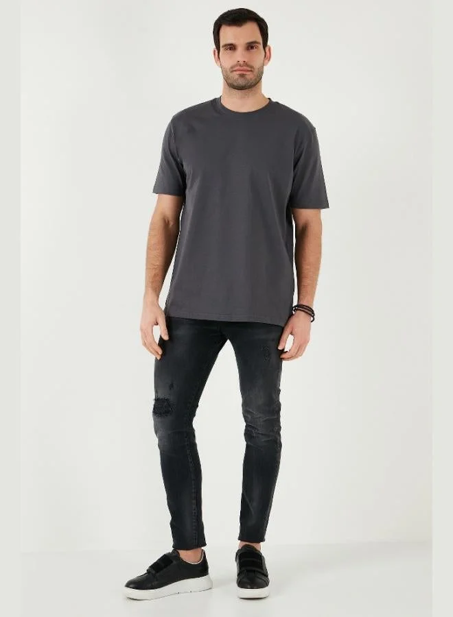 Buratti  Buratti Cotton Relaxed Fit Zero Collar T Shirt Men's T SHIRT 5905446 for Men | Best Price UAE