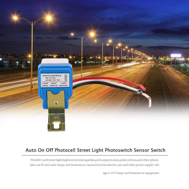 Ximimark 3Pcs 12V 10A Light Sensor Switch Auto On Off Dusk Sensor Night Light Sensor Twilight Switch - Image 4