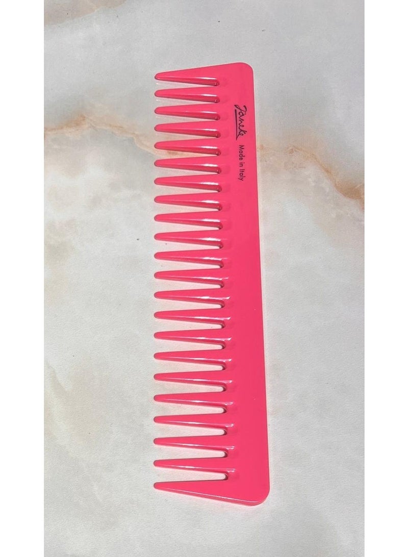 Janeke 7.5 inch Supercomb Styling Comb Pink - Image 3