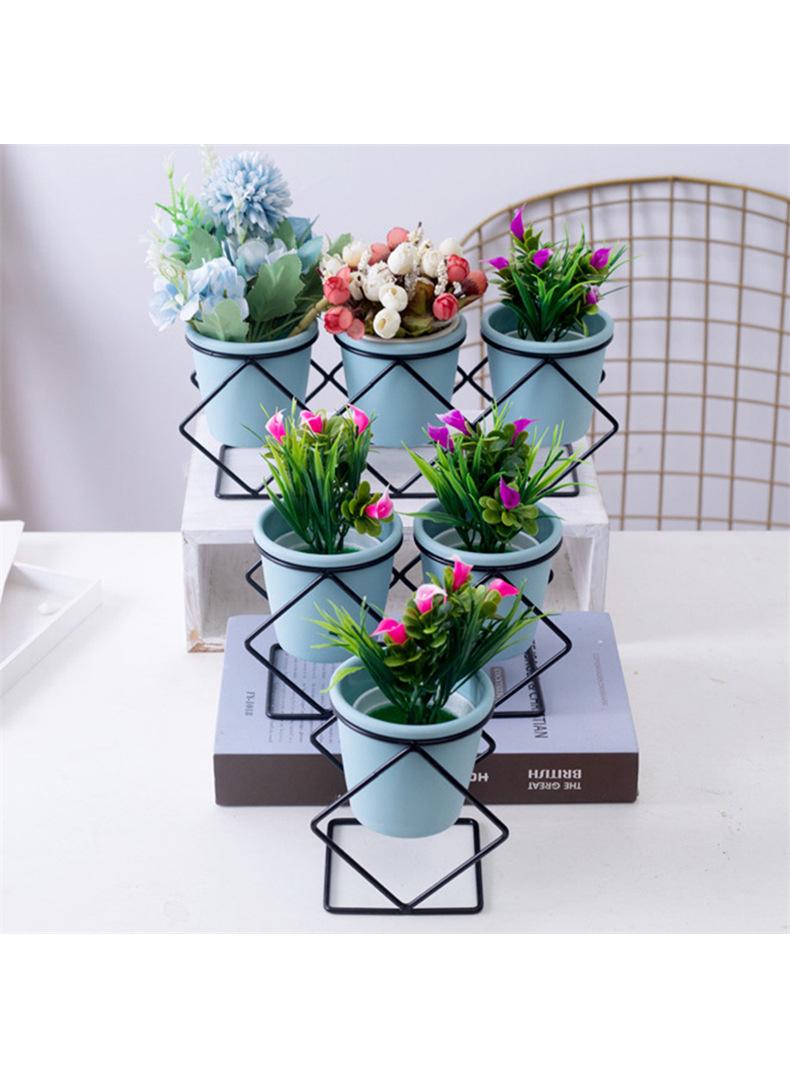 Bluejw Empty Melamine Flowerpot With Metal Bracket - Image 3