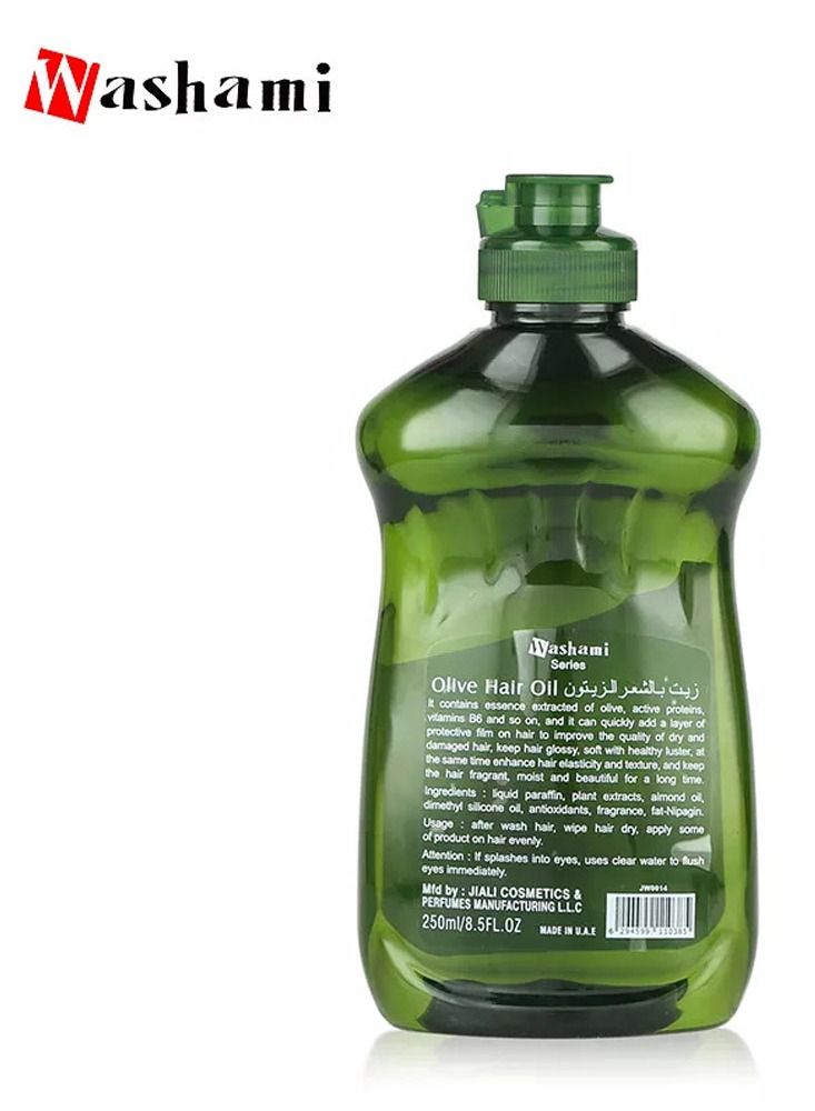 Washmi Pack o f 2 Olive Hair Oil 250 ml - Image 3