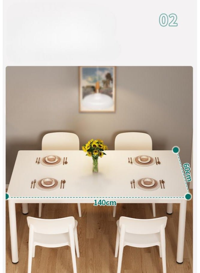 إيونتو طاولة طعام عصرية - سطح من الخشب الصلب مع أرجل من الفولاذ المقوى، 140×60×75 سم، سطح سهل التنظيف، استخدام مزدوج لتناول الطعام والمكتب المنزلي - Image 3