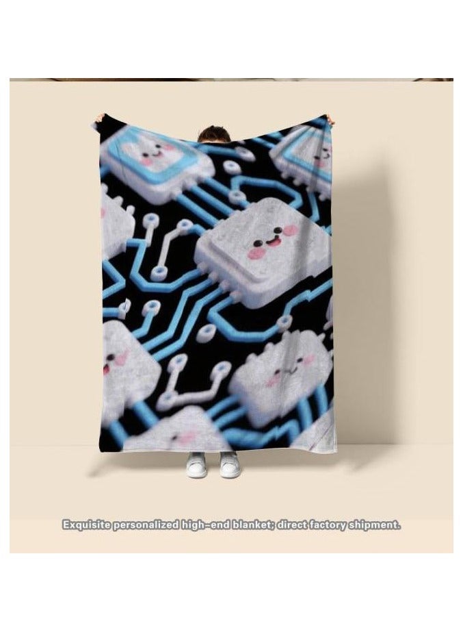 عام بطانية رقيقة من الفانيلا (دافئة ومريحة، ومناسبة للنوم واستخدام الألعاب وإزالة الغبار ومقاومة للرمل) 150 سم * 200 سم - 473 - Image 4