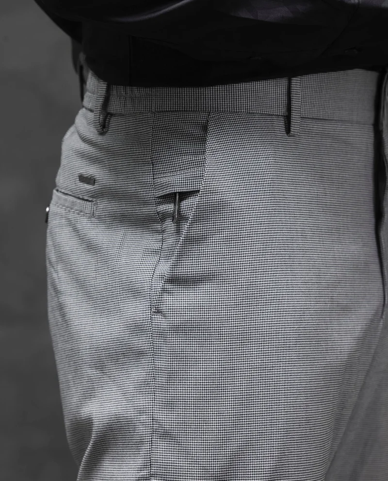 Rare Rabbit Men's Micro Check Trouser