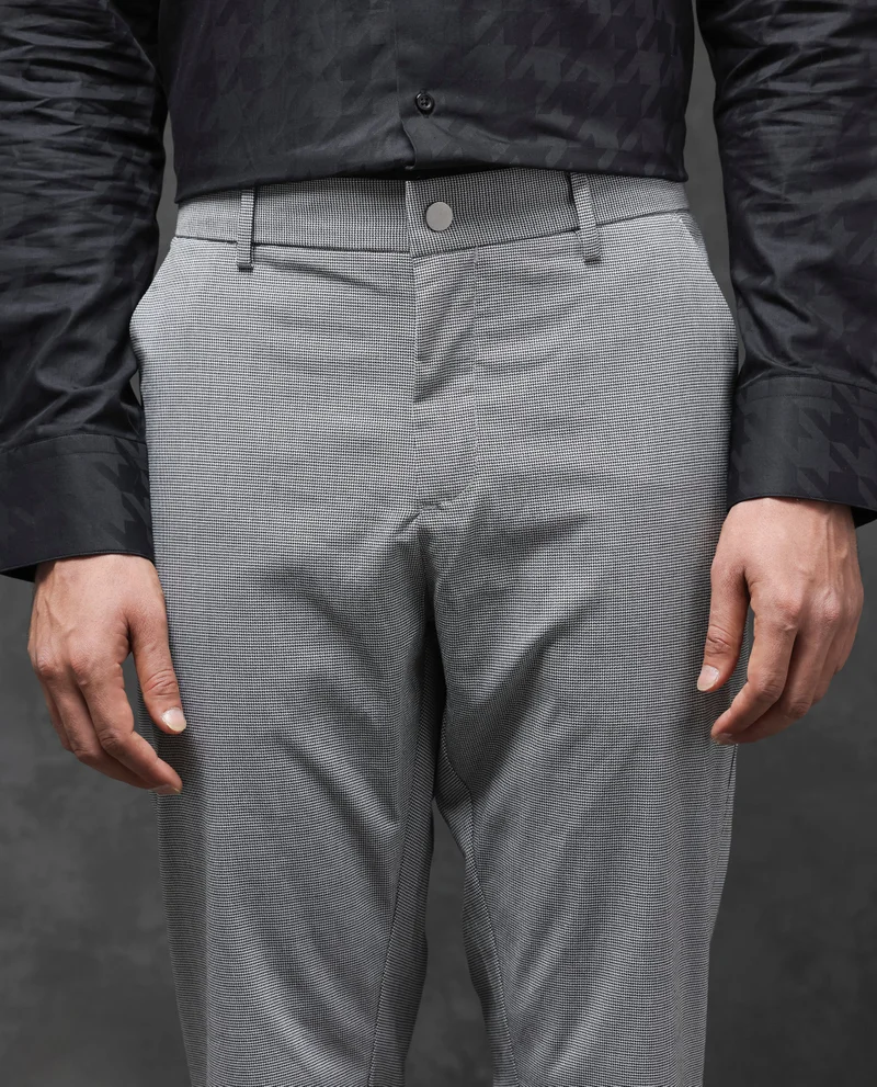 Rare Rabbit Men's Micro Check Trouser