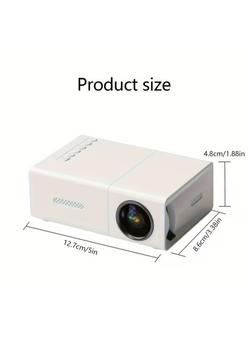 سمارت باري جهاز عرض صغير محمول LED، دقة أصلية 240P، يدعم 1080P، يعمل بالطاقة عبر USB، أبيض - Image 2