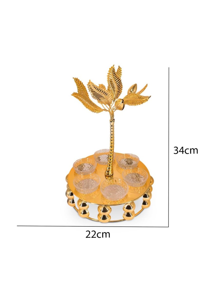 Generic Classy Arabic Coffee Cups stand (Gold)  - Image 3