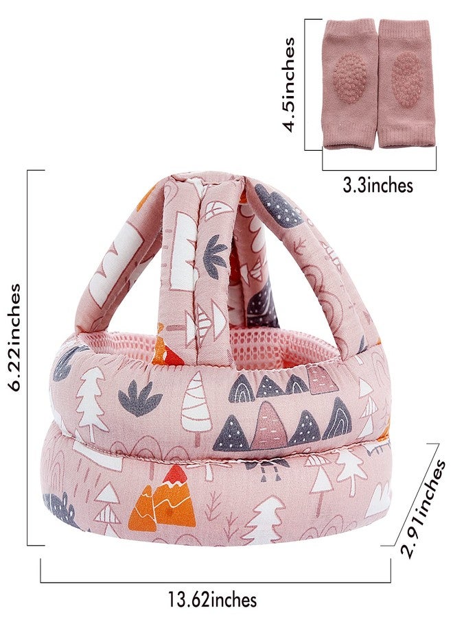 أن.سي خوذة أمان للأطفال الرضع مزودة بوسادة رأس قابلة للتهوية وقابلة للتعديل وغطاء للرأس للجري والمشي والزحف (وردي)، BB-1003 - Image 4