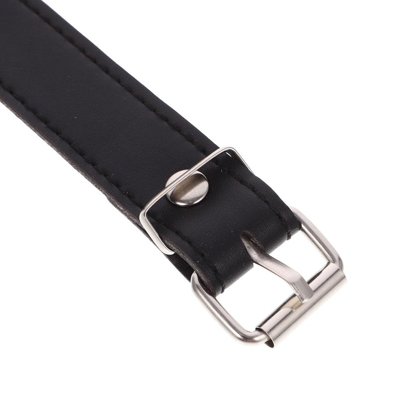 Adjustable PU Leather Bike Basket Straps 2Pcs Set Front Basket Fastening Accessories Black - Image 4