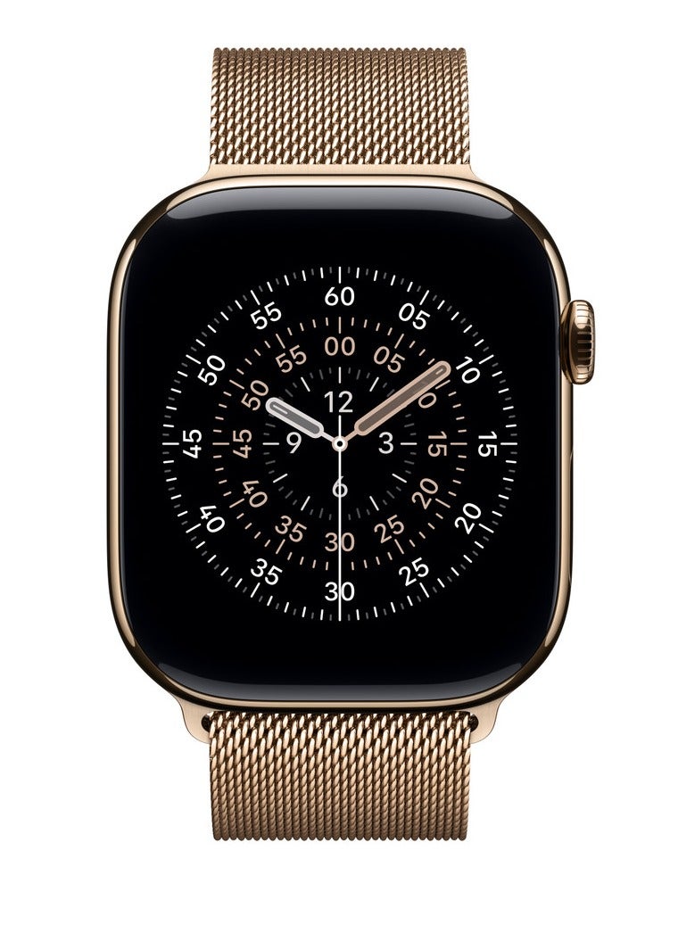 Watch Apple Watch Milanese Loop Band Compatible with 38mm 40mm 41mm, (42mm Series 10 and 11) Series 9 / 8 / 7 / 6 / 5 / 4 / 3 / 2 / 1 & SE – Premium Stainless Steel Magnetic Mesh Strap - Gold - Image 2