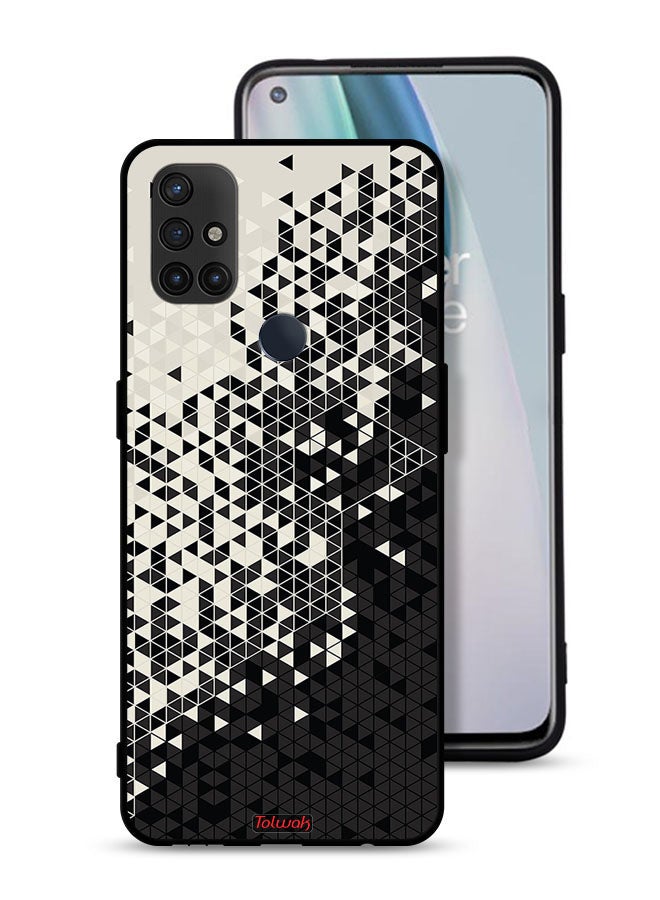 Tolwak OnePlus Nord N10 5G Protective Case Cover Pattern Digital Art Triangle - Image 1
