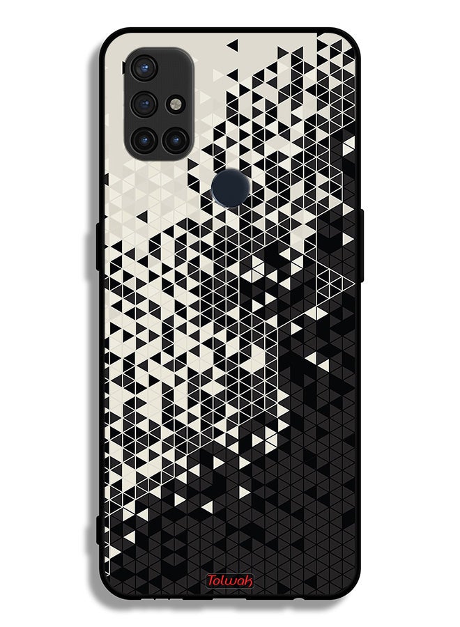 Tolwak OnePlus Nord N10 5G Protective Case Cover Pattern Digital Art Triangle - Image 2