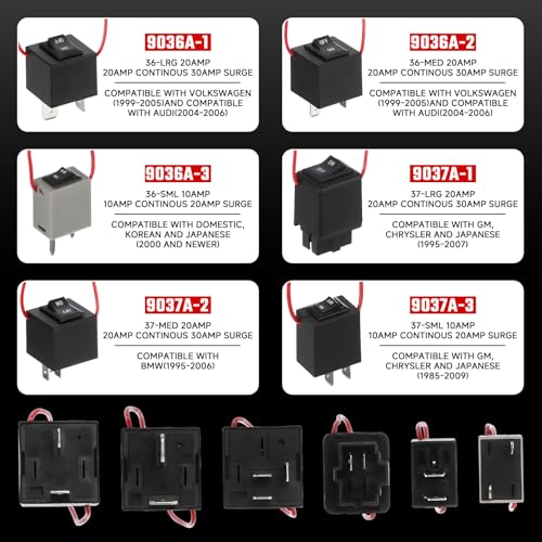 ISINFLASH 9038A Relay Bypass Switch Kit with Amp Loop, Pack of 6 Relay Tester Diagnostic Scan Switch Kit 9038A Replaces 9036A and 9037A - Image 2