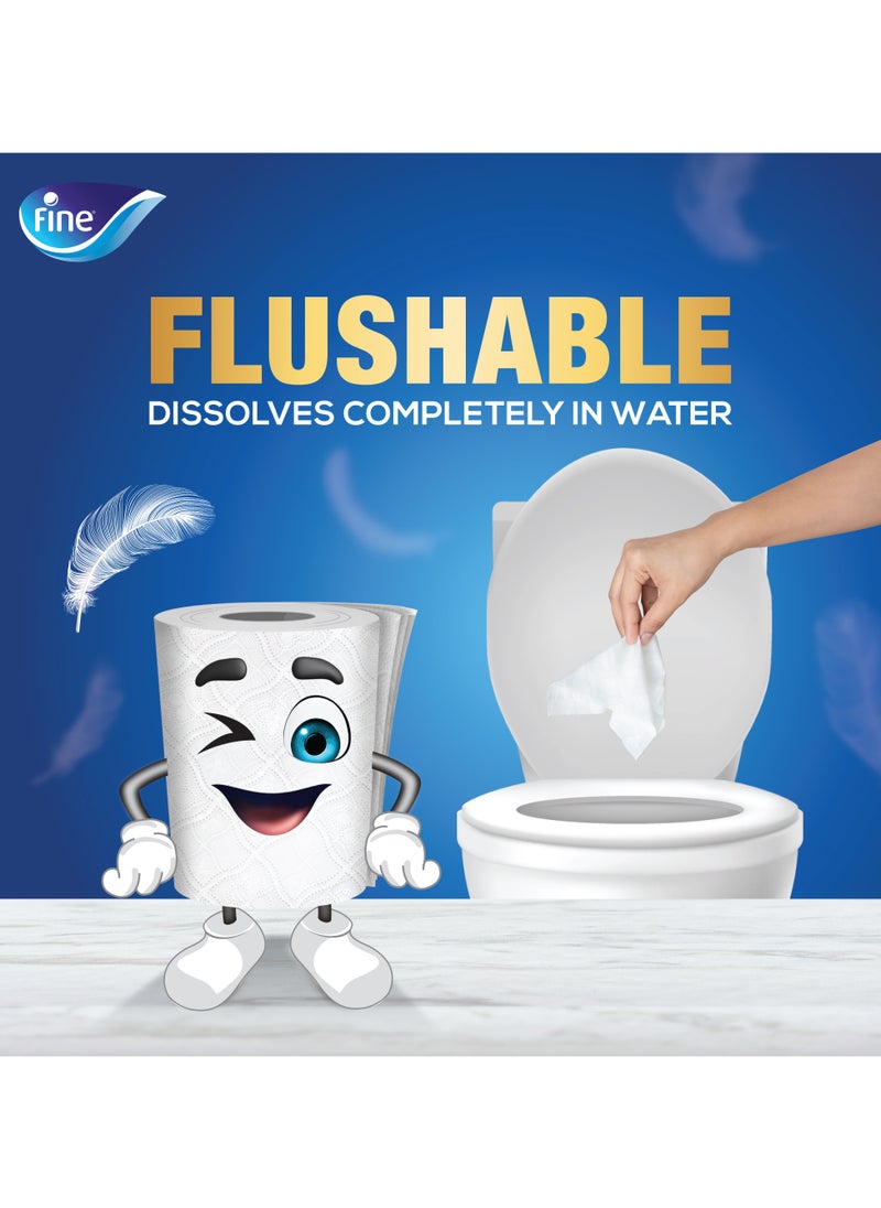 Fine - 3 Ply Deluxe Toilet Paper 32 Rolls 140 Sheets - Image 1