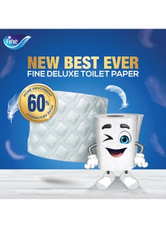 Fine 3 Ply Deluxe Toilet Paper 32 Rolls 140 Sheets  - Image 2